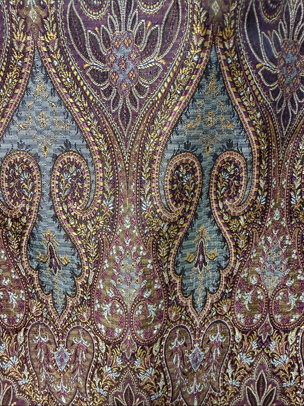 TravelSmith Jewel-Tone Patchwork Silk Blend Paisley Button Boho Vest Size L - Picture 5 of 9